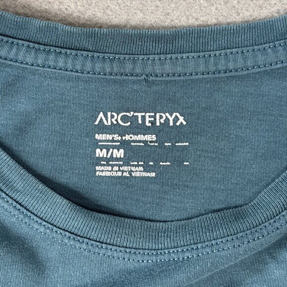 Arc'teryx Arc'Word Long Sleeve T-Shirt Mens M Blue Turquoise Gorpcore Outdoor - Picture 11 of 14